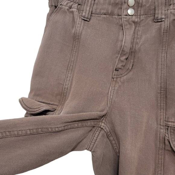 Pac Sun Elastic Waist Cargo Brown Medium 519 - Picture 9 of 14